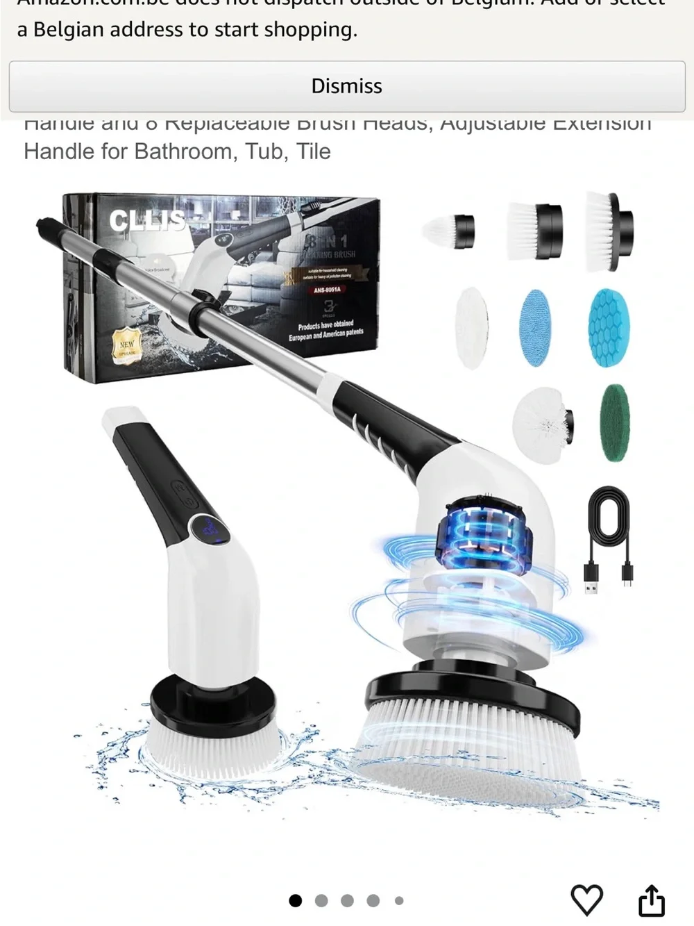 ANS-8051A White 3-in-1 Electric Cleaning Brush